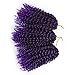 BeautyGrace Pack of 3 Marlybob Crochet Braids Hair Ombre Afro Kinky Curly Braiding Hair Extensions for Girl Women(8