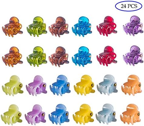 Hair Clips Mini Hair Pin Hair Claw Clamp for Girls Women (24 Pieces,12 Colors)
