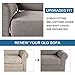 H.VERSAILTEX 2 Separate Pieces Sofa Slipcover Suit for T Cushion/Box Cushion Large Sofa Covers for Living Room, Soft Jacquard Polyester Spandex Stretch Couch Cover (XL Sofa 89