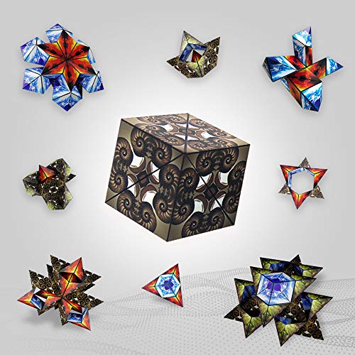 Euclidean Cube Magnetic Cube with 36pcs Magnets Built-in,Brain Teasers STEM Toys Cube Puzzle Toys for Kids and Adults (Pack of 4) - Thumbnail 2