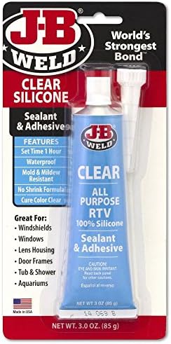 JB Weld 31310 3 Oz Clear Silicone Sealant & Adhesive