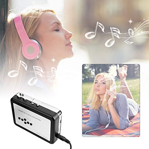 GEEKLIN Cassette Player Tape to MP3 Converter Retro Walkman Auto Reverse Portable Audio Tape Player with Earphones, No Need Computer