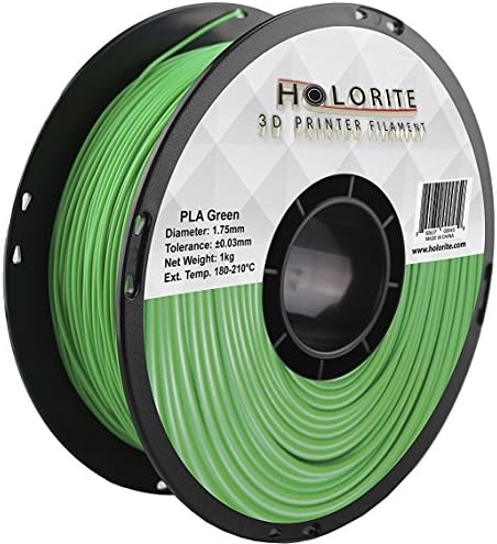 3D Printer Filament - Premium 3D Printer PLA Filament, 1.75 mm Diameter, Dimensional Accuracy: +/- 0.03mm, 1 Kg (2.2 lbs) Spool, GREEN