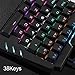 FELICON Single Hand Mechanical Gaming Keyboard Rainbow LED Backlit Blue Switch Wired USB 38 Keys Gamer One Hand Keyboard Ergonomic for Computer Laptop PC …thumb 2