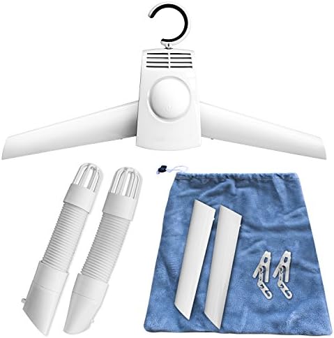 Electric Clothes/Shoes Hanger Dryer Mini Portable Smart Hanger Drying Fast Folding Hot Cold Wind Adjustable for Business Home Travel