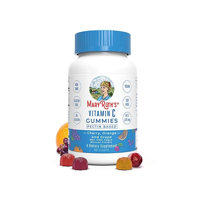 Vegan Vitamin C Gummies by MaryRuth's | 2 Month Supply | Great Tasting Plant-Based Formula Supports Immune Function…