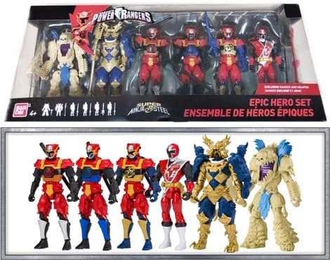 power rangers ninja steel 6 pack 5 inch action figures mighty hero set