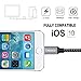 Lightning Cable, TAKAGI 3PACK 6FT iPhone Cable Nylon Braided Lightning Connector to Data Syncing Cord Compatible with and Fast Charging Cable for iPhone 7/7plus/6plus/6s/6s+/5/5s/SE, iPad (Gray)