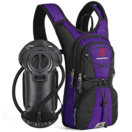 SHARKMOUTH FLYHIKER Hiking Hydration Backpack Pack with 2.5L BPA Free