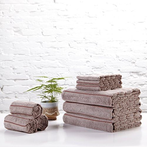 Bath & Spa Towel Hand Towel Cotton (2- Piece towel set Khaki )- by Fevrier