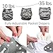 The Hollywood Hotel 4-Pack Cloth Pocket Diapers with 4 Bamboo Inserts