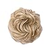 Scrunchy Updo Wavy Straight Hair Bun Clip Messy Donut Chignons Synthetic Hairpiece Hair Extension (dark blonde & bleach blonde-thicker)thumb 1