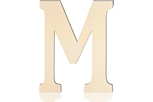 HONGMA Large Wooden Letters 17 Inch, Big Wood Letters M Shape Cutouts Alphabet Unfinished Paintable Wooden Letters for Wall Decor DIY Crafts Painting Birthday Wedding Party Classroom Nursery Home Decor