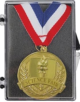 Brillante oro medalla de feria de ciencias en caja: Amazon.es: Deportes y aire libre