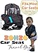 Zohzo Car Seat Travel Bag - Drawstring Bag for Air Travel (Black)