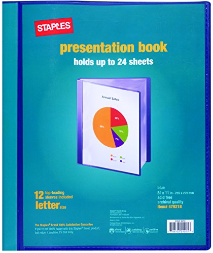 Staples Presentation Book - 12 Individual Sleeves