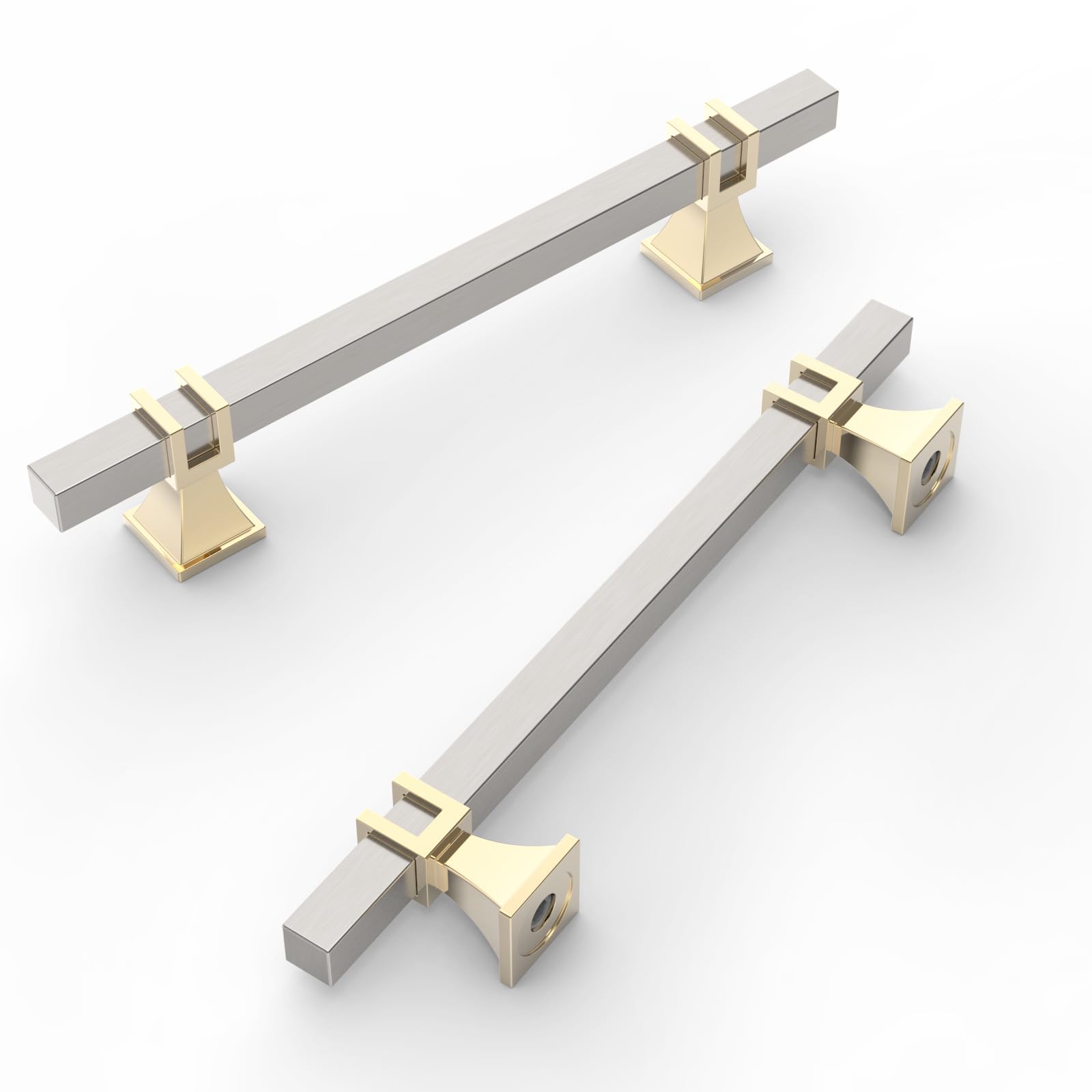 Photo 1 of 9BUILD 10 Pack 5 Inch Cabinet Pulls Brushed Satin Nickel Kitchen Cabinet Handles Cabinet Hardware Kitchen Handles for Cabinets Nickel Pulls T Bar Drawer Handle