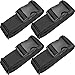 TRANVERS Luggage Strap for Upright Security Baggage Belt Heavy Duty 4-Pack Black