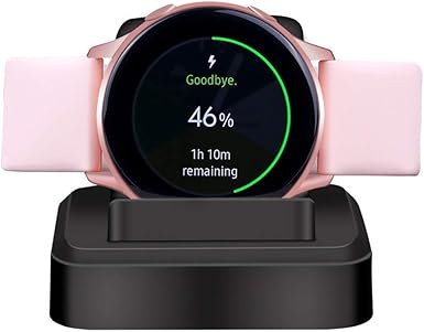 Amazon Com Jkred Electronics For Samsung Galaxy Watch Active 2 Wireless Fast Charging Power Dock Charger Qi Standard Secure Efficient Non Slip Scratch Free Silicone Base Clothing