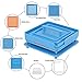 Capsule Holder Plate,Tuyounger Capsule Filler Machine Tray,Manual Powder Filling Machine for Size 0-100 Holes with Powder Block&Tamper（Blue） ...