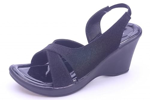 wedge black sandals uk
