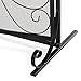 Best Choice Products Single Panel 43x37in Wrought Iron Mesh Fireplace Screen Gate, Fire Spark Guard Gate for Home w/Hinged Magnetic Doors, Decorative Scroll Accents, Black