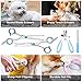 OMORC Dog Clippers, Low Noise Dogs Grooming Kit Rechargeable Cordless Dog Shaver Pet Clippers Professional Dog Hair Trimmer with 4 Comb Guides Scissors Nail Kits for Dogs Cats and Other Animals Silver
