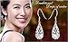 Vintage Tear Drop Dangle Earrings for Women, 925 Sterling Silver 5A Zirconia, Mother's Day Gift for Women