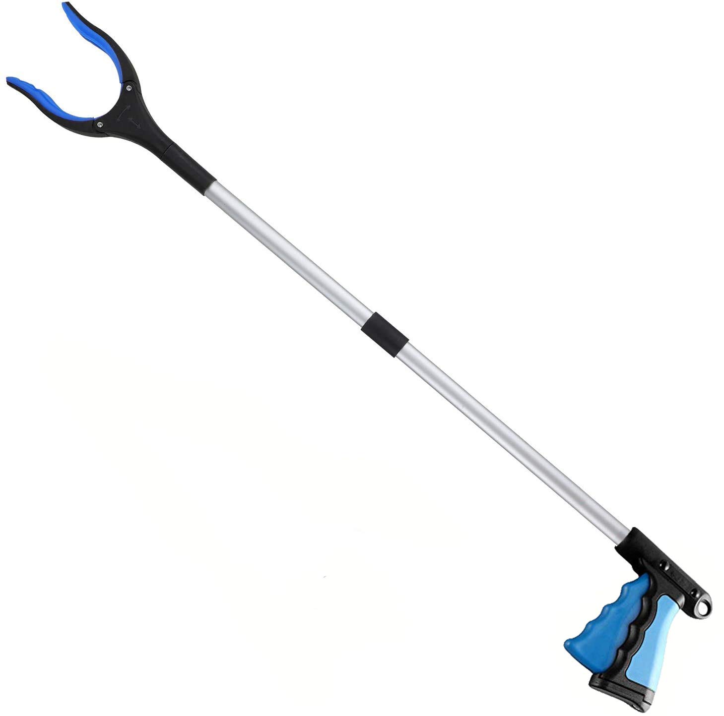 Aptoper Adult Litter Picker,32 inch Upgrade Grabber Reacher Tool Lightweight Extra Long Handy Trash Picker Upper Claw Blue