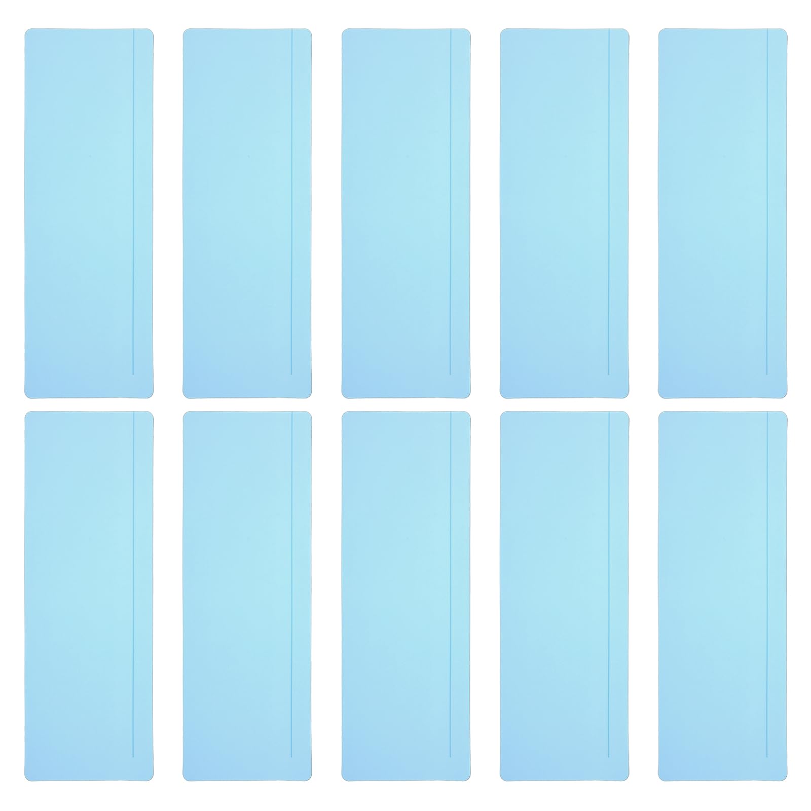 PATIKIL Guided Reading Strips, 10pcs Tracking Highlight Colored Overlay Bookmark Reduce Visual Stress Teaching Supplies with Line for Classroom, Sky Blue