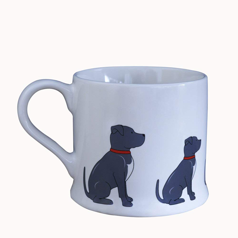 Sweet William Staffie Dog Mug, Dishwasher and Microwave Safe, 7.5 cm x 9 cm