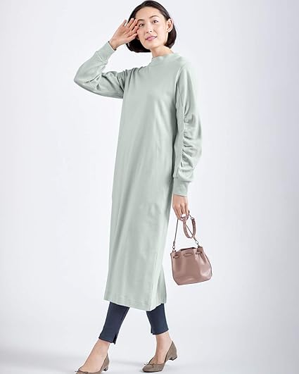 Amazon ドゥクラッセ ウォーミーコットン チュニックワンピ ワンピース チュニック 通販