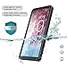 Waterproof Case for Galaxy NOTE 10, Justcool Clear Full Body Heavy Duty Protection Case, Fingerprint Unlock with Fingerprint Film, Shockproof Rugged Cover for Samsung Galaxy NOTE 10 (Black/Gray+Clear)