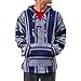 Classic Mexican Baja Pullover Hoodie, Unisex MEDIUM BLUE