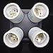 ETOPLIGHTING Porcelain Four Head Light Bulb Socket Splitter E26/E27 Edison Base 4-in-1 Lamp Splitter Bulb Adapter, 250V Max 660 Wattage (1-Pack)