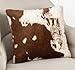 SARO LIFESTYLE Cowhide Design Faux Fur Pillow - Poly Filled