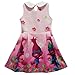 ZHBNN Trolls Little Girls Printed Princess Dress Cartoon Party Dress (Pink,100/2-3Y)