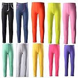 Banner Bonnie Girls' Stretch Cotton Tight Leggings 11 Colors All Seasons (3-12Y)