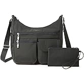 Baggallini womens Everywhere Bagg Crossbody Women 11x9 Lightweight Nylon Hobo Water-resistant Travel Bag W/Rfid