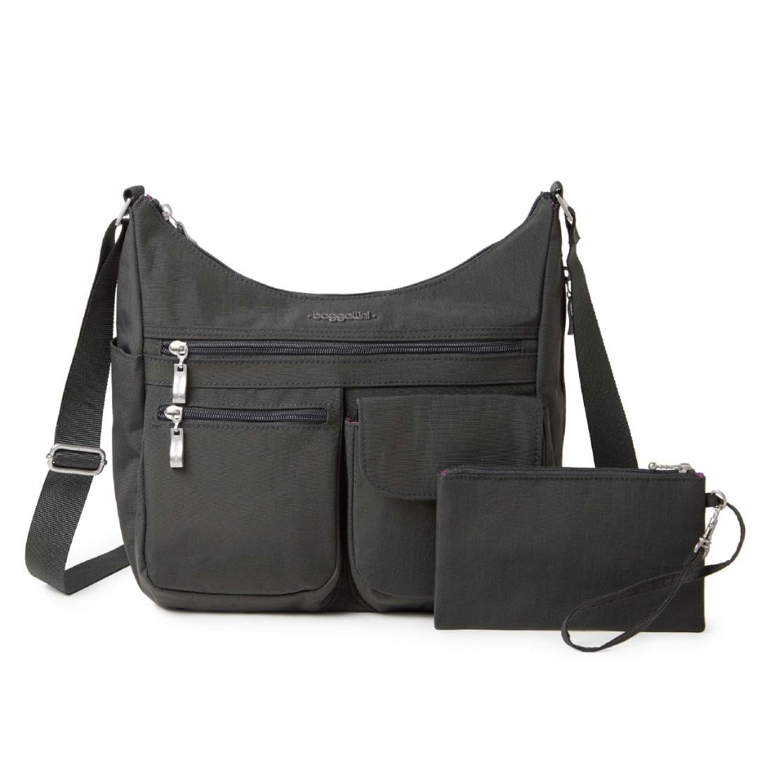 Baggallini Everywhere Travel Crossbody Bag, Charcoal, One Size