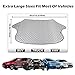 Big Hippo Windshield Snow Cover, Extra Large & Thick Ice Cover Windproof with Door Flaps Protect Windshield and Wiper from Ice,Snow, Frost,Sun in All Weather, Fit for Most Vehicle 62.99