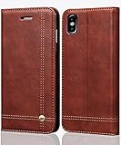 iPhone Xs Max Case,iPhone Xs Max Wallet Case,FLYEE Ultra Thin Slim Cover PU Leather Magnetic Protective Cover with Credit Card Slots, Cash Pocket,Stand Holder for iPhone Xs Max 6.5 inch Brown