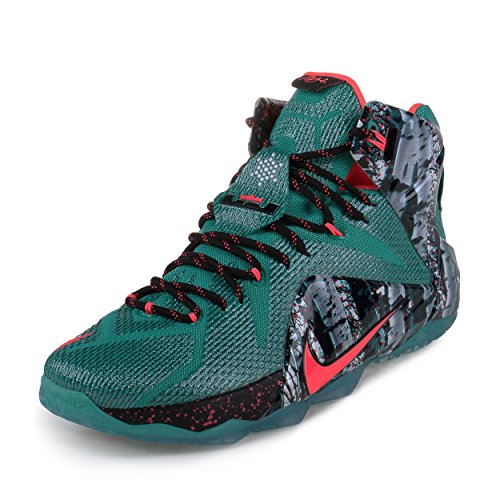 Nike Men's LeBron 12 XMAS Christmas - Akron Birch Basketball Shoes (707558-363) Men's 13 D(M) US