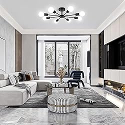 ZSMIHDOH Semi Flush Mount Ceiling Light, 8-Lights
