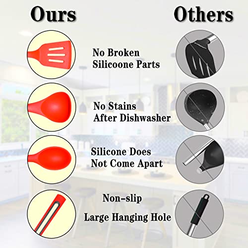 Kitchen Utensils Silicone Cooking Utensils Set IELECMG Cooking Spoon