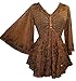 212 B Agan Traders Medieval Butterfly Flair Bell Sleeve Top Blouse