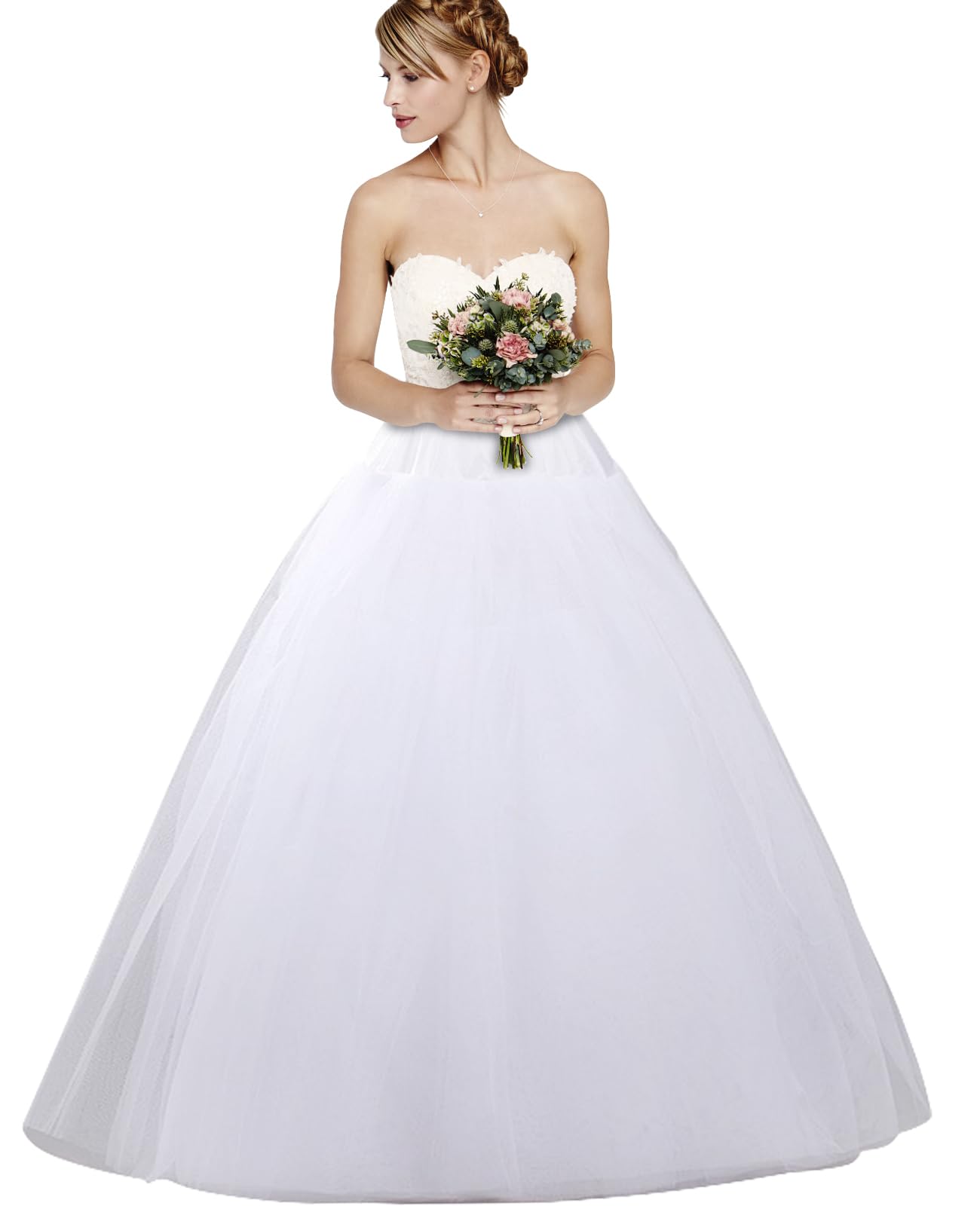 Traine Amovible Mariage Jupon Crinoline Sans Cerceau Couches