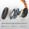 Wireless-Headphones-Over-Ear-WorWoder-50-Hrs-Playtime-Bluetooth-Headphones-Foldable-Hi-Fi-Stereo-Soft-Earmuffs-Light-Weight-Built-in-HD-Mic--Wired-Mode-for-Cellphone-PC-TV-Black-Orange WorWoder Wireless Headphones Over Ear, 80 Hours Playtime Bluetooth Headphones, Hi-Fi Stereo Sound with Microphone…