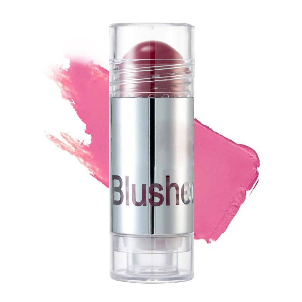 GL-Turelifes Blush Stick Blush Cream Moisturizing, Highlighter&Trimming Rouge Pen, Glow and Mood Boosting Blushes Stick Cheek Makeup Adds Shimmer, Easy To Use (#05)