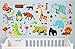DEKOSH Jungle Animal Wall Decal Pack of Colorful Stickers for Baby Nursery Playroom - Peel & Stick Unisex Safari Theme Kids Wall Decals